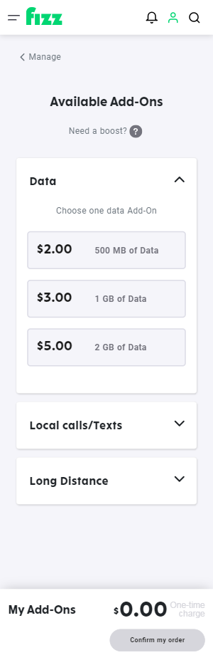Fake data pricing from FIZZ